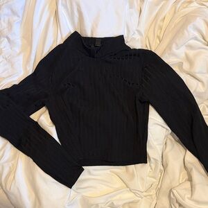 Missguided Black Long Sleeve Top